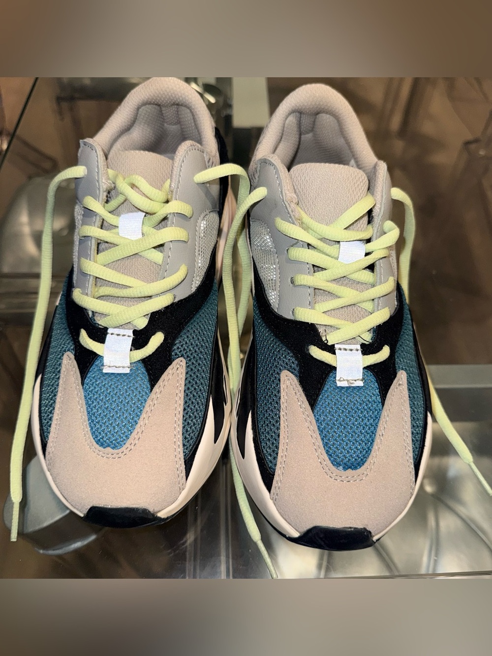 adidas Multicolor Mesh and Suede Sneakers - Teal/Beige/Black